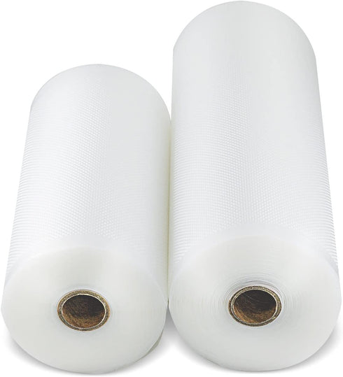 Houseables Vacuum Sealer Bags, Sous Vide Rolls, Two (2), Combo, 8 Inch/11 Inch x 50 Ft, Commercial Grade Plastic, Food Vac Storage & Seal, Airtight Vacume Saver, Microwave & Freezer Safe, Store A Meal