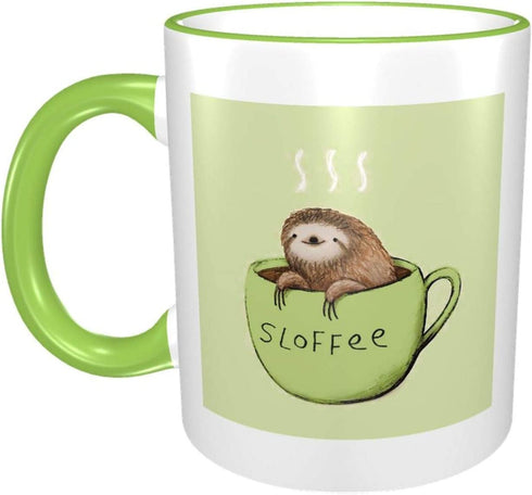 A Damned Adorable Sloth And Coffee Coffee Mug Ceramic Tea Cup Gift for Office and Home 11 Oz