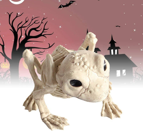 BESTOYARD 1pc Halloween Animal Scary Skeleton Props Happy Halloween Spooky Skull Animal Skeleton Frame (Frog)