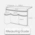 Joywell Bedside Storage Bedroom Organization Bedside Caddy Remote Control Holder 4 Pockets Bedside Organizer Dorm Insert Mattress for Remote Control, Phone, Magazine, iPad, Tablet, Grey
