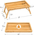 Zhuoyue Bamboo Bed Tray with Folding Legs, Lap Tray Breakfast Tray Great for Breakfast in Bed or Eating Tray