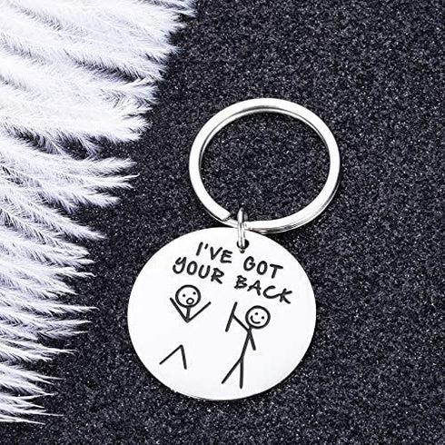 Funny Friendship Gifts Keychain for Best Friend BFF Sisters Birthday Christmas Valentine Gifts for Daughter Son Boys Girls I Got Your Back Graduation for Women Men Gag Present for Besties Brother