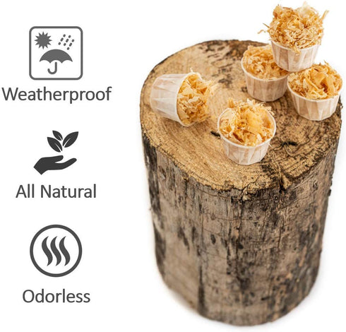 Superior Trading Co. All Natural Fire Starter 10-15 Minute Burn for BBQ, Campfire, Charcoal, Pit, Wood & Pellet Stove, 50 Extra Large Pods, Waterproof for Indoor/Outdoor Fire Starter, Brown