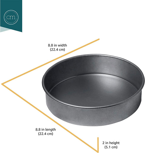 Chicago Metallic Professional Non-Stick Round Cake Pan, Gray,8-Inch