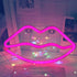 Fiee Pink Lip Shaped Neon Signs,Led Safety Art Wall Decoration Lights Neon Lights Night Table Lamp with Battery Powered/USB for Kids Gift,Baby Room,Wedding(Pink Lip)