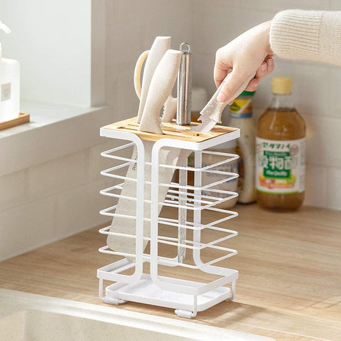 Poeland Knife Block Kitchen Knife Holder Storage Organizer