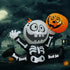 Halloween Inflatables 5 FT Cute Skeleton Holding up Pumpkin, Blow up Yard Decorations Clearance with bulit-in LED Lights, Outdoor Inflatable Halloween Decorations for Holiday Party Garden Lawn Decor