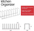 Pot Lid Organizer, Kmeivol Pots and Pans Organizer, Stainless Steel Cutting Board Organizer, Simple Dish Rack, Houseware & Kitchen Pan Organizer for Bakeware, Cookware, Plates, Bookends