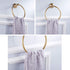 Flybath Round Towel Ring Antique Brass Hanger Hand Towel Holder for Bathroom Kitchen Accessories Wall Mounted, Brushed Bronze