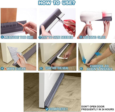 MAXTID White Door Draft Blocker Door Strips for Bottom of Doors 30inches Door Insulation Door Sweeper