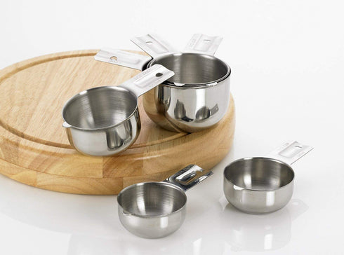Bellemain One Piece Stainless Steel Measuring Cups - Nesting Measuring Cups for Kitchen, Bakers Measuring Cups, Dry Measuring Cups - Ml & Oz Measuring Cup for Liquid, Metal Measuring Cup Set of 6