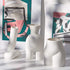 Pure White Ceramic Butt Flower Vase, Creative Body Vase Pen Holder Makeup Brush Holder Home Decor Body Vase Female Form, Feminist Cute Minimalist Small Accent Vase