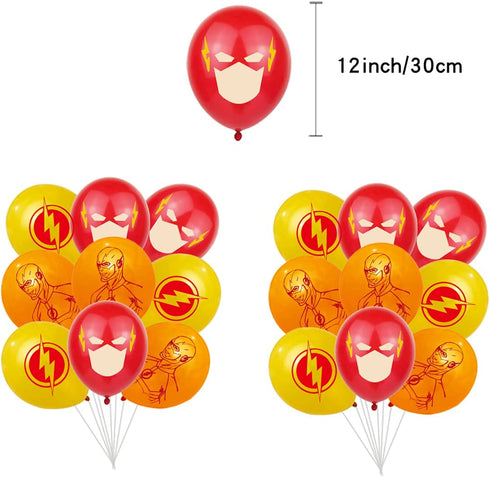 Flash Birthday Party Decorations,Birthday Party Supplies For Flash Includes The Flash Inspired Happy Birthday Banner - Cake Topper -Cupcake Toppers - Balloons.