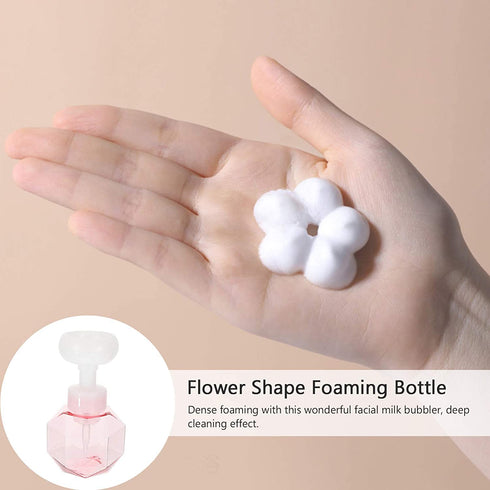 YARNOW Foaming Soap Dispenser Flower Shape Empty Foam Liquid Bottle Plastic Press Bottles for Kitchen