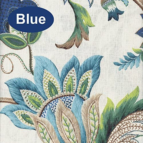 Ellis Curtain Brissac Lined Scallop Valance, 70 x 17, Blue