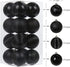 3.14" Christmas Ball Ornaments 16 Pcs Christmas Tree Decorations Set Shatterproof Black Big Christmas Ornaments Balls with Hanging Loop for Holiday Party Wreath Xmas Tree Decor