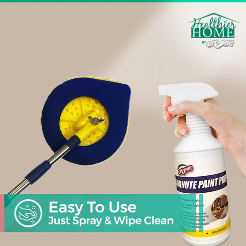 CHOMP Prep Cleaner Deglosser: Healthier Home 5 Minute Wall and Ceiling, Baseboards, Cabinets Painting Preparation Trim, Spray Gloss, Dirt, Grime, Grease Remover 32 Ounces, 32 oz