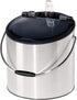 Oggi Stainless Steel Ice and Wine Bucket with Flip Top Lid and Ice Scoop, Holds 2 Bottles