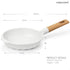 Nonstick Frying Pan 100% PFOA Free Cookware Induction Skillet Fry Pan 7.9 Inch - White