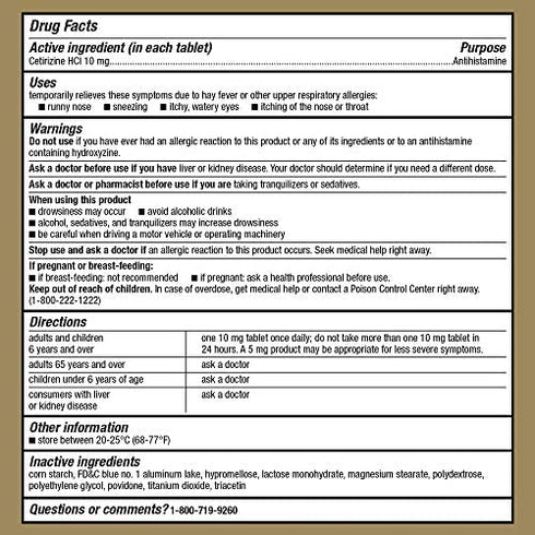 GoodSense All Day Allergy, Cetirizine Hydrochloride Tablets, 10 mg, Antihistamine, 365 Count