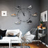 2-Pack Large Floating Shoe Shelves to Display Collectible Shoes and Sneakers, Clear Shoe Storage Shelf, Wall Mounted