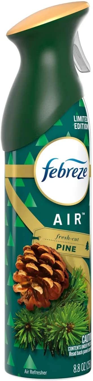 Febreze Air - Air Freshener Spray - Fresh-Cut Pine - Limited Edition Holiday Collection 2020 - Net Wt. 8.8 OZ (250 g) Per Bottle - Pack of 2 Bottles