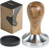 Ezebesta Coffee Tamper Espresso Press with Tamper Mat Tamper with 304 Stainless Steel Base Wooden Handle Barista Espresso Machines Accessory (58mm)