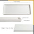 Jo Lavie Vanity Tray Small Rectangle, Bathtub Tray Bathroom Organizer, Cosmetics Holder for Tissue Candle Towel Plant Jewelry Ring Dish Dresser Perfume Shampoo (White)