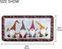 Christmas Gnomes Kitchen Rug Red Black Plaid Winter Snow Floor Comfort Mats Bath Rugs Entryway Welcome Non Slip Area Rug for Bedroom Living Room Doormats Home Decor 39" X 20"