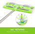 ITSOFT Microfiber Hardwood Floor Mop - Stainless Steel Handle with Extension and 5 Reusable Mop Pads, for Wet or Dry Floor Cleaning, Green