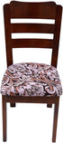 SUBCLUSTER Seat Covers for Dining Room Chairs, Removable Washable Anti-Dust Upholstered Stretch Jacquard Chair Seat Cover for Kitchen, Office (Flowers, 6)