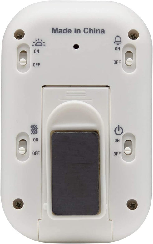 Taylor Precision Products Multi-Alert (Sound, Light, Vibration) Digital Timer, Standard, White