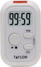 Taylor Precision Products Multi-Alert (Sound, Light, Vibration) Digital Timer, Standard, White