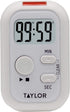 Taylor Precision Products Multi-Alert (Sound, Light, Vibration) Digital Timer, Standard, White