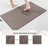 MieMieMie Thin Brown Bath Rugs for Bathroom, Non Slip Washable Bath Mats Rug, Absorbent Bathroom Floor Mat, Bathroom Carpet for for Tub, Shower and Bath Room (Brown), 18In x 28In