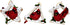 Rustic Cardinal Christmas Tree Ornaments for Home Decor (Holly Branch)