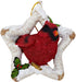 Rustic Cardinal Christmas Tree Ornaments for Home Decor (Holly Branch)
