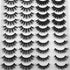 JIMIRE 20 Pairs False Eyelashes 4 Styles Fluffy Eyelashes Pack 3D Volume Faux Mink Lashes Packs