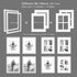 Hap Tim 11x14 Picture Frame Set of 2,Each White Wood Pattern Frame with 2 Mats,Display 8x10 or Four 4x6 Photos with Mat ,11x14 Picture Without Mat for Wall Display
