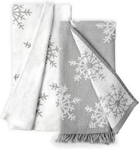 St. Nicholas Square Cozy Snowflake Kitchen Towel Set, 2-Pack