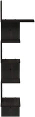 Furinno Rossi Wall Mounted Shelves, 5-Tier Rectangle, Espresso/Black