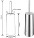 Toilet Brush, Compact Freestanding Stainless Steel Toilet Bowl Brush and Holder for Bathroom, Designed for Deep Cleaning, Space Saving, and Durability