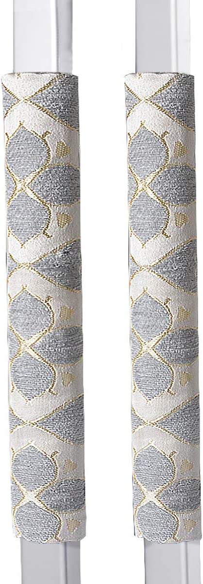 OUGAR8 Refrigerator Door Handle Covers Handmade Decor Protector for Ovens, Dishwashers.Keep Your Kitchen Appliance Clean from Smudges, Food Stains (Quatrefoil)