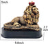 H&W Lion King Figurines Statue, 5''H Office Desk Decoration, Nordic Style Home and Study Decoration, Collectible Figurines, Best Gift for The Man