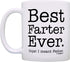 Fathers Day Mug for Dad Best Farter Ever Oops Meant Father Ceramic 11oz Coffee Mug Tea Cup White