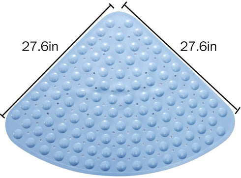 Eanpet Bath Mat Non-Slip Tub Shower Mats Bathtub Mat for Adult Kids, Machine Washable (Triangle, 28 x 28 Inch, Beige)