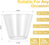 Clear Plastic Cups Clear Disposable Cups 9 Oz 100 Pack Plastic Cups Recyclable Wine Glasses for Parties Elegant Plastic Party Cups Wedding Decorations