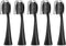 Replacement Toothbrush Heads for Burst Electric Toothbrush Adults with Dust Cover Caps, Soft Charcoal Bristles for Deep Cleaning, Plaque Removal and Whiting Teeth, 5 Counts, Black
