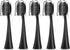 Replacement Toothbrush Heads for Burst Electric Toothbrush Adults with Dust Cover Caps, Soft Charcoal Bristles for Deep Cleaning, Plaque Removal and Whiting Teeth, 5 Counts, Black