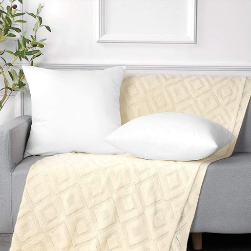 OTOSTAR 20x20Inch Throw Pillow Inserts, Set of 2 Hypoallergenic Square Form Cushion Stuffers for Couch, Sofa, Bed - Indoor Decorative Pillows Inserts